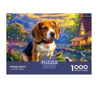Beagle 1000 Piece Heavy-duty Cardboard Beagle Outdoors Puzzle for Kids 12+ Easy Grip Pieces Retirement Gift Zero-gap Fit 70x50cm/1000pcs