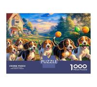 Beagle 1000 Piece Jigsaws Dreamy Countryside&Healing Series&Colorful Eco-Friendly Paper Puzzle for Relaxation, Focus And Family Entertainment at Home 38x26cm/1000pcs