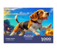 Beagle 1000 Piece Jigsaws Dreamy Countryside&Healing Series&Colorful Eco-Friendly Paper Puzzle for Relaxation, Focus And Family Entertainment at Home 52x38cm/1000pcs