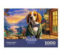 Beagle 1000 Piece Jigsaws Dreamy Countryside&Healing Series&Colorful Eco-Friendly Paper Puzzle for Relaxation, Focus And Family Entertainment at Home 38x26cm/1000pcs