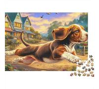 Beagle 1000 Piece Premium Cardstock Jigsaw Puzzle Set for Adults Kids Pet Dog,Impossible Hard Difficult Challenging Stress Brain Training 38x26cm/1000pcs