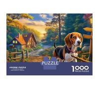 Beagle 1000 Pieces Puzzle for Teens Adults Forest Path Walk Puzzles, Paper, Educational & Focus-Enhancing, Perfect Party Game 52x38cm/1000pcs