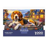 Beagle Adult Jigsaws Beagle Chasing Golden Ball 1000 Piece The Impossible Challenge Challenging & Brainteasing 38x26cm/1000pcs