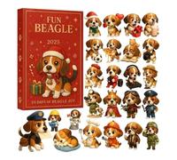 Beagle Advent Calendar 2025 - 2D Flat Acrylic, 24 Days of Christmas Advent Calendars | Dog Ornaments Christmas Calendar to Enhance Seasonal Celebrations
