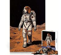 Beagle Astronaut On Mars 1000 Piece Jigsaw Puzzles for Teenagers Jigsaw Thought Training Casual Relaxation Uniform Cut Birthday Present (50x75cm)