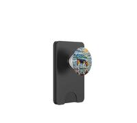 Beagle at the Beach Summer Artwork Dog Lover Coastal Art PopSockets PopWallet for MagSafe