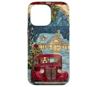 Beagle Christmas Dog Red Truck Holiday Case for iPhone 14 Pro Max