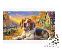 Beagle Colourful Beagle by Lakeside Cottage 1000 Pieces Jigsaw for Adults The Impossible Challenge Brain Development 70x50cm/1000pcs