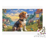 Beagle Colourful Beagle in Forest Clearing 1000 Pieces Jigsaws Adults The Impossible Challenge Home Activity 38x26cm/1000pcs