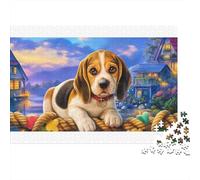 Beagle Colourful Beagle in Sunny Patch 1000 Pieces Jigsaw Puzzles for Adults Fun Activity for Rainy Days 52x38cm/1000pcs