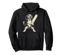 Beagle Cricket Sports Vintage Dog Lover Pullover Hoodie