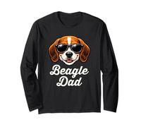 Beagle Dad Daddy Papa Retro Vintage Long Sleeve T-Shirt