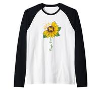 Beagle Dad Sunflower Beagle Lover Gifts Dog Daddy Raglan Baseball Tee