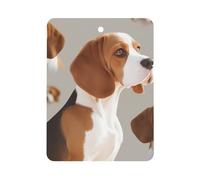 Beagle Dog Car Air Freshener Hanging, Long Lasting Scented Car Aromatherapy Tablets, Square Fragrance Scented Cards for Vehicles, Bedroom, Wardrobe Gray-style