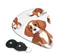 Beagle Dog Guitar Picks 6-Pack - Pick Set (0.46mm / 0.71mm / 0.96mm) Suitable For Guitar And Ukulele Playing