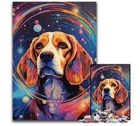 Beagle Dog In The Galaxy Jigsaw Puzzles for Adults 1000 Puzzles for Adults for Teenagers & Teens, Ideal Birthday 50x75CM/19.68x29.52inch