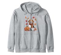 Beagle Dog Lover Pumpkin Fall Autumn Thanksgiving.png Zip Hoodie