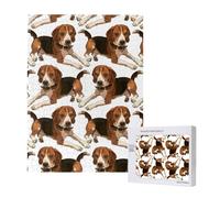 Beagle Dog Lying Down,500 Pieces Wooden Jigsaw Family Game Jigsaw Puzzles for Adults Teens
