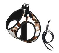 Beagle Dog Lying Down,Pet Harness,Adjustable Reflective Dog Harness,Pet Leash Vest,L