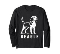 Beagle Dog Outline Loyal Hound Canine Lover Long Sleeve T-Shirt
