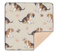 Beagle Dog Pattern Baby Play Mat for Floor, 127x127 CM Playpen Mat,Thicken Soft Non-Slip Tummy Time Mat for Toddlers and Infants