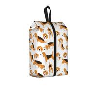 Beagle Dog Print Durable Travel Shoe Bags for Storage and Packing, Water-Proof Shoe Bag with Smooth Zipper