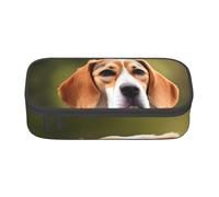 Beagle Dog print unisex pencil pouch, versatile stationery storage bag for office, travel or makeup