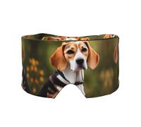 Beagle Dog Printed Sleeping Blindfold, Padded Ear Warmer Mask, Adjustable Head Wrap, for Deep Relaxation