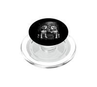 Beagle Dog Smoking Lighter Black White Grunge Art PopSockets PopGrip for MagSafe