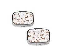 Beagle Dog Square Mini Medicine Box, Lightweight to Carry, Durable and Long-Lasting