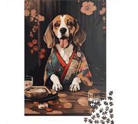 Beagle Dog Wooden Jigsaw Puzzles for Adults 1000 Piece Puzzles Rectangular Puzzle And Home Decor And Family Game 1000pcs (75x50cm)