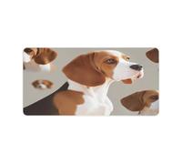 Beagle Doggy Mouse Pad Large Non-Slip Office Desk Mat Large Computer and Laptop Mat Laptop Protector Writing Pads for Office Home 12" X 24"