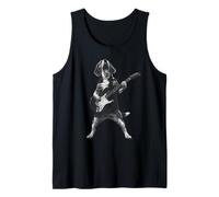 Beagle Electric Guitar Rock Musician Art Dog Lovers Gift Tank Top