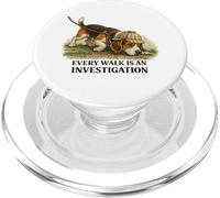 Beagle Every Walk Is An Investigation Funny Dog Lover PopSockets PopGrip for MagSafe