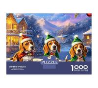 Beagle Focus-Boosting 1000 Piece Puzzle, Premium Paper, Educational & Festive Holiday Scene Fun for Adults PuzzlesTeens, Great Gift for Friends 38x26cm/1000pcs