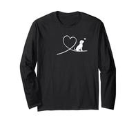 Beagle Heart Simple Line Tracking Hound Tricolour Puppy Long Sleeve T-Shirt