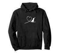 Beagle Heart Simple Line Tracking Hound Tricolour Puppy Pullover Hoodie