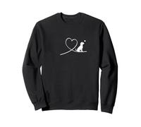 Beagle Heart Simple Line Tracking Hound Tricolour Puppy Sweatshirt