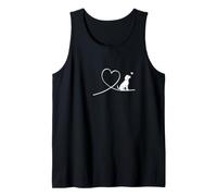 Beagle Heart Simple Line Tracking Hound Tricolour Puppy Tank Top