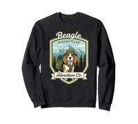 Beagle Hiking Club Dog Adventure Mountain Trail Vintage Sweatshirt
