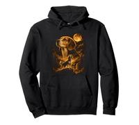 Beagle Howling To The Moon Wilderness Forest Scene Pullover Hoodie