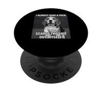 Beagle I Almost Gave A Fuck Scared The Shit Funny Dog Meme PopSockets Adhesive PopGrip
