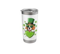 Beagle I Love Irish Heart Saint Patrick's Day Stainless Steel Insulated Tumbler