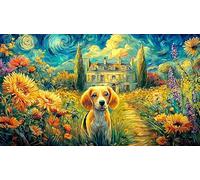 Beagle-in-a-picturesque-village Jigsaw Puzzle 1000Pc Recycled Paper Impossible Hard Difficult Educational Game Decompression Great Gift Idea 38x52/1000pcs