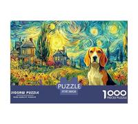 Beagle in Starry NightUltimate Challenge Jigsaw Puzzles for Adults Conquer The 1000-Piece (Advanced) Impossible, Hard, And Difficult Challenging Puzzle Educational Games - This Is The Pinnacle Gift J