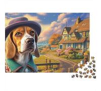 Beagle Jigsaw Puzzle 1000 Pieces Adults Teens Gift Box Decorative Smooth Cut Fun Play 70x50cm/1000pcs