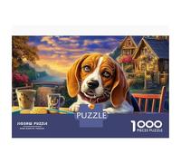 Beagle Jigsaw Puzzle Beagle in Blooming Orchard 1000 Pcs For Adults Gifts for Women Men Birthday Fun Home Activity 38x26cm/1000pcs