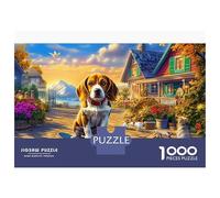 Beagle Jigsaw Puzzle Beagle in Lush Orchard 1000 Pc Adults And Children Classic Educational Games Brain Development 38x26cm/1000pcs
