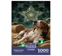 Beagle Jigsaw Puzzles for Adult Challenging Puzzle Games The Impossible Challenge 1000 Pieces Difficult Hard Jigsaw Puzzles for Man And Woman with Letters on Back 38x26cm/1000pcs