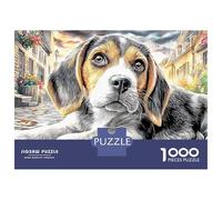 Beagle Jigsaws for Adults Challenging Puzzle Games The Impossible Challenge 1000 Piece Cute Difficult Hard Jigsaw Puzzles for Man And Woman with Letters on Back 38x26cm/1000pcs